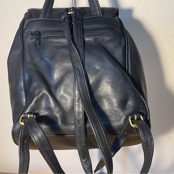 Saks Fifth Avenue Genuine Black Leather Backpac main image 8